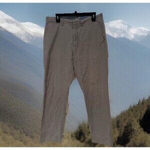 J Crew Pants Mens‎ 32x32* Beige Khaki Mid Rise Flat Front Chinos 100% Cotton